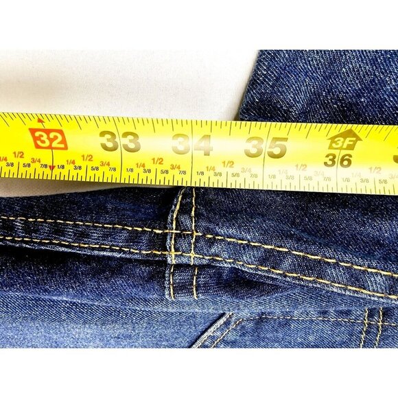 Levi's Size 32X34 Men 505 Regular Stretch Straight Leg Blue Denim Logo Jeans NWT - Picture 7 of 14